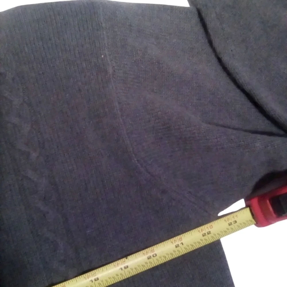 Blarney Lambswool Angora Gray Button Down Cardigan Pocket Sweater Size 2